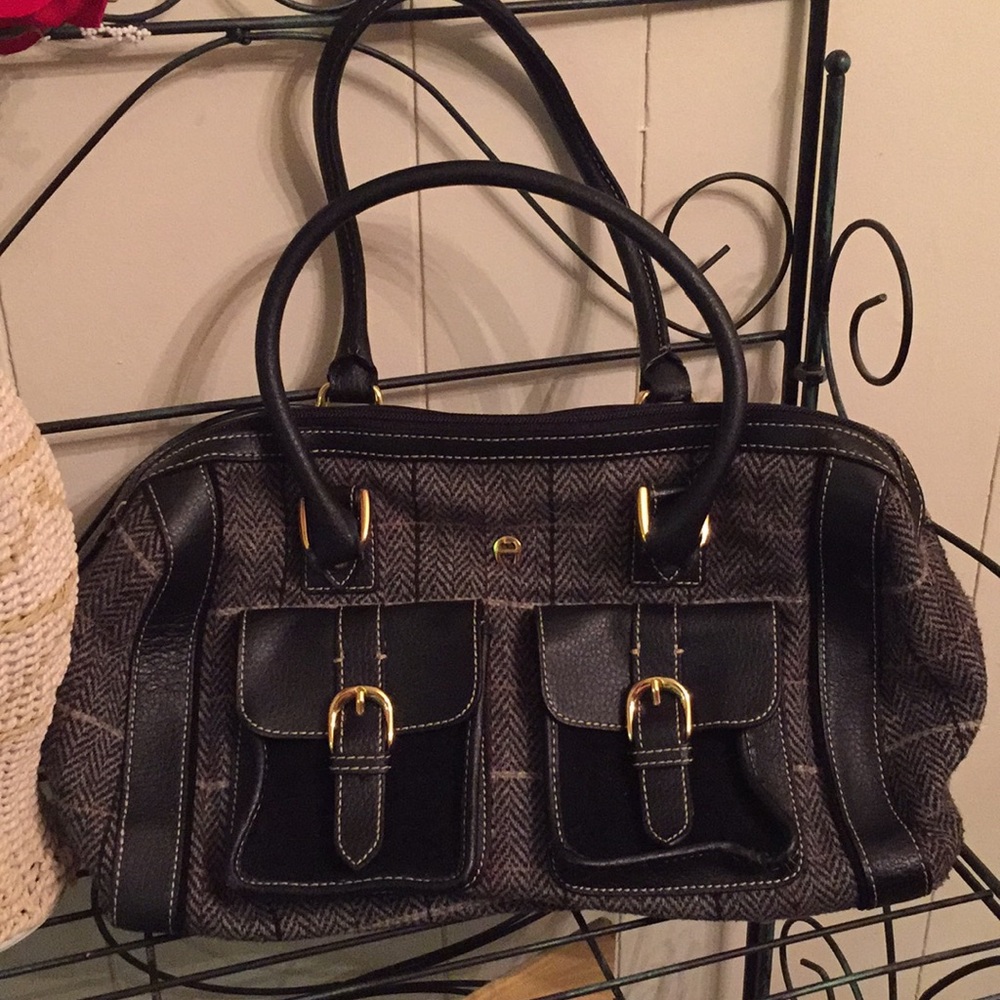 Etienne Aigner wool purse lots of storage!